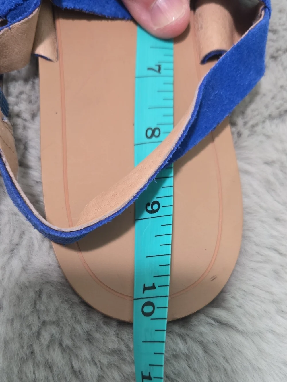Halogen Jannie Cutout blue suede Slingback Sandals size 8.5